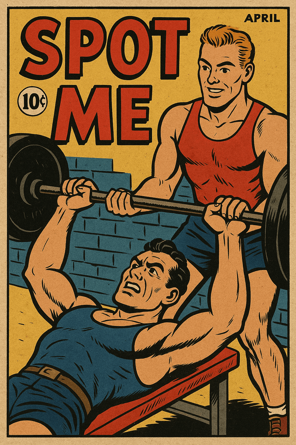SpotMe Thumbnail. Comicbook cover for the SpotMe project. Opens modal with more informtion