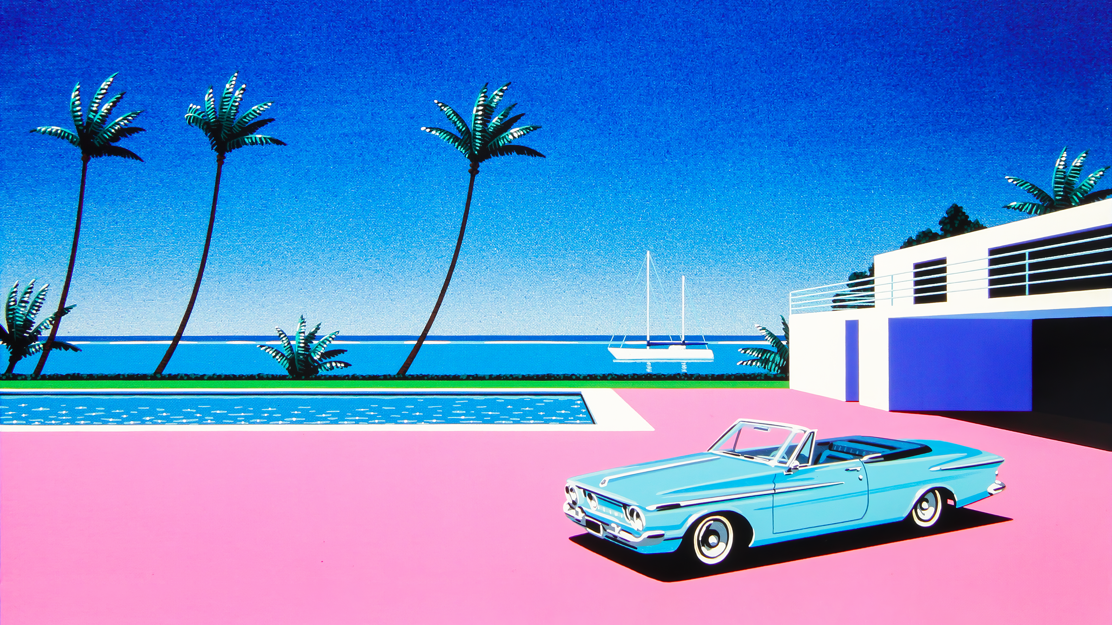 Hero BG of pink driveway
